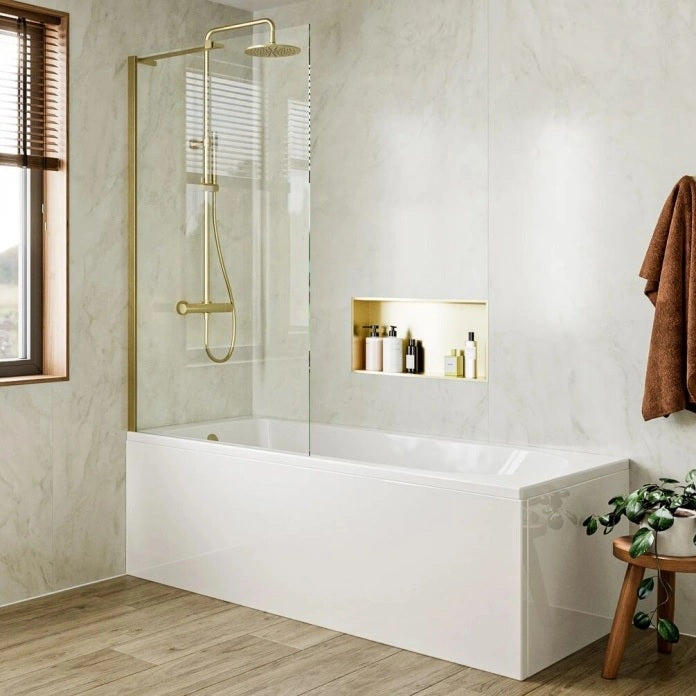 Britton Hoxton 6 Fixed Single Bath Screen - 1500mm x 900mm