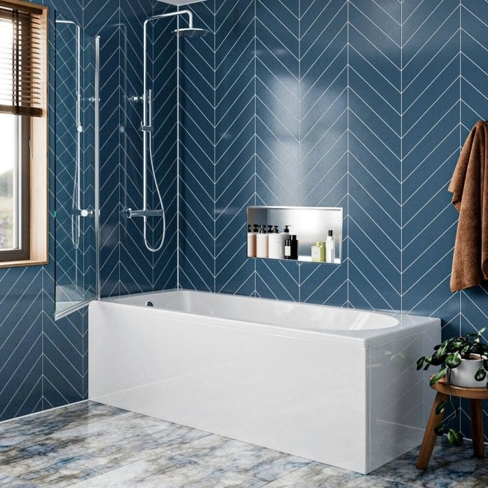 Britton Hoxton 6 Hinged Single Bath Screen - 1500mm x 800mm