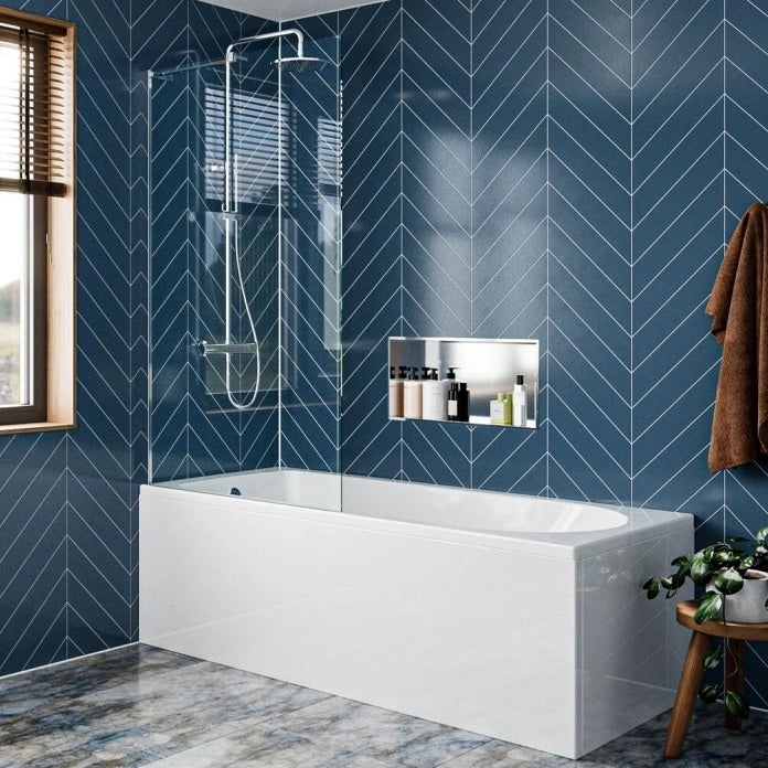 Britton Hoxton 6 Fixed Single Bath Screen - 1500mm x 900mm