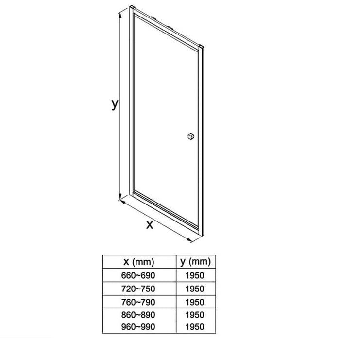Britton Hoxton 6 Recessed Infold Shower Door