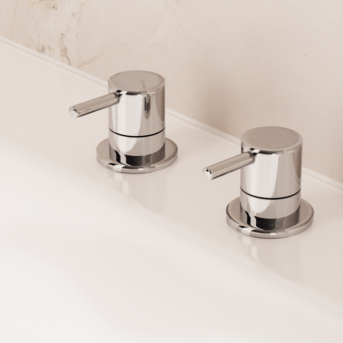 Crosswater Kai Lever Deck Mounted Panel Valve Pair - Chrome