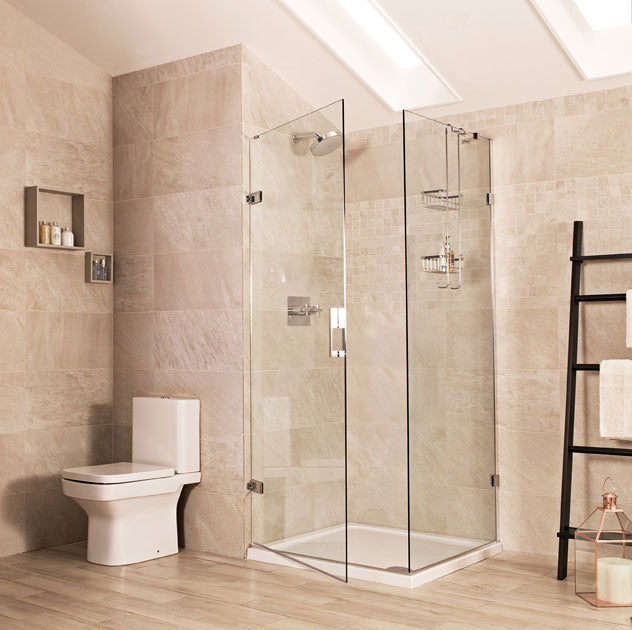 Roman Liberty Hinged Shower Door With Side Panel