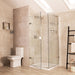 Roman Liberty Hinged Shower Door With Side Panel