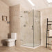 Roman Liberty Hinged Shower Door With Side Panel