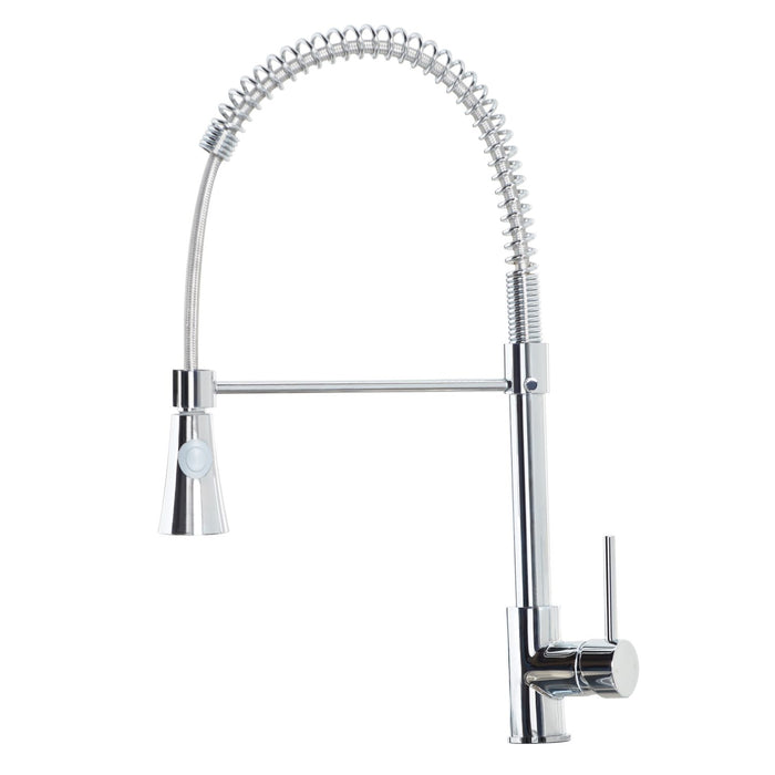 Scudo Tirare Spring Neck Single Lever Kitchen Mixer Tap with Pull-Out Spray