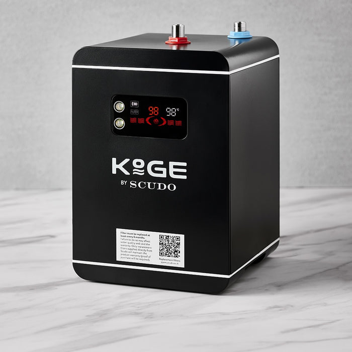 Scudo Koge 3 in 1 Boiling Water Kitchen Tap D Spout with Tank & Filtration Kit