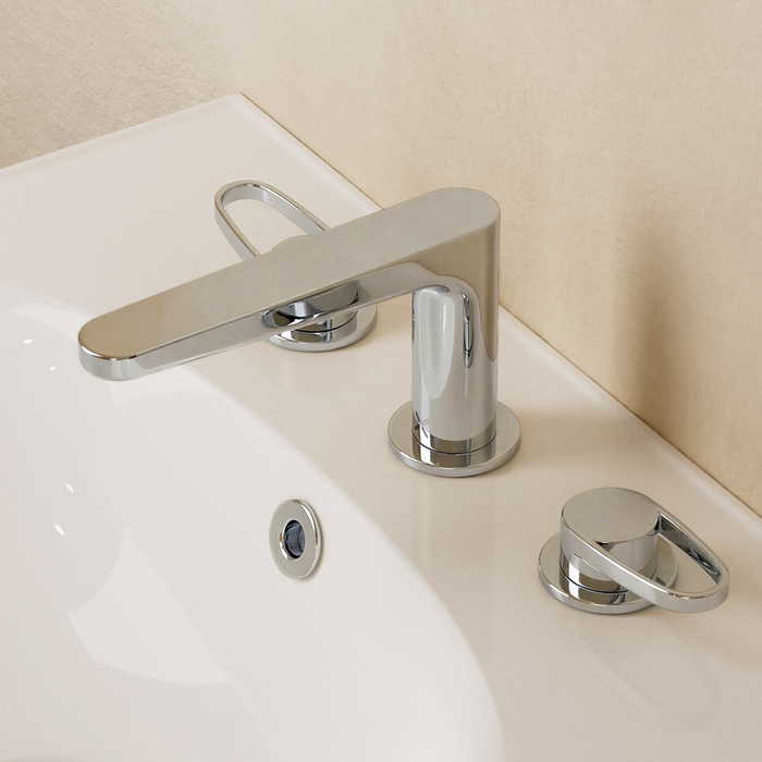 Crosswater Lazo Dual Lever Deck Mounted 3 Hole Basin Mixer Tap
