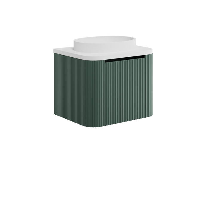 Scudo Linea Curve 1 Drawer Wall Hung Vanity Unit with Integrated Countertop Basin