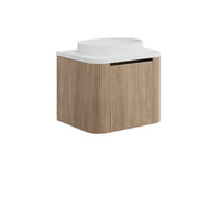 Scudo Linea Curve 1 Drawer Wall Hung Vanity Unit with Integrated Countertop Basin