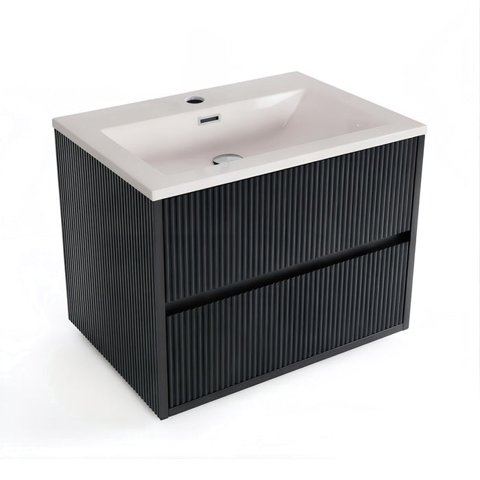 Scudo Linea Square 2 Drawer Wall Hung Vanity Unit with Basin