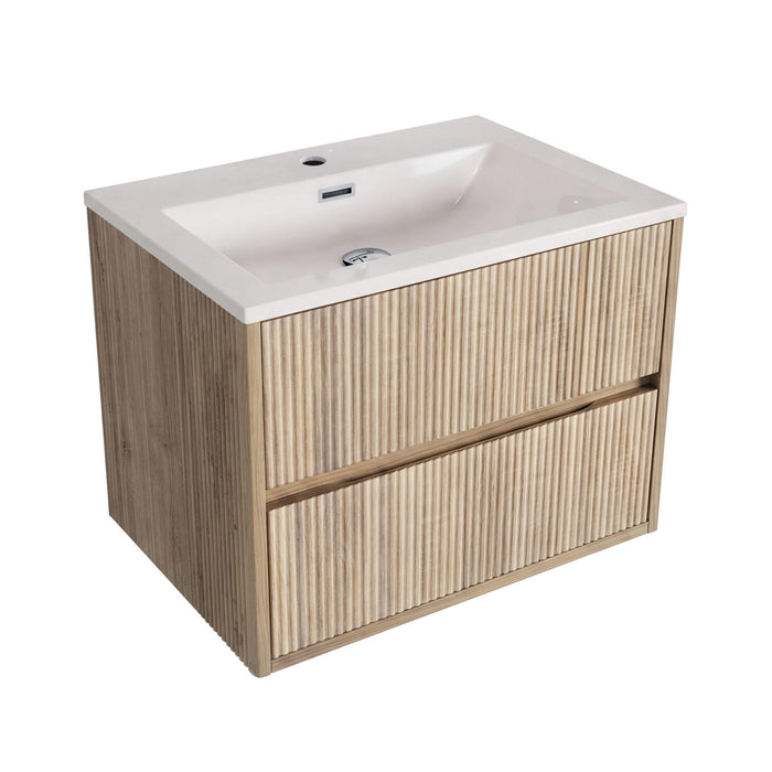 Scudo Linea Square 2 Drawer Wall Hung Vanity Unit with Basin