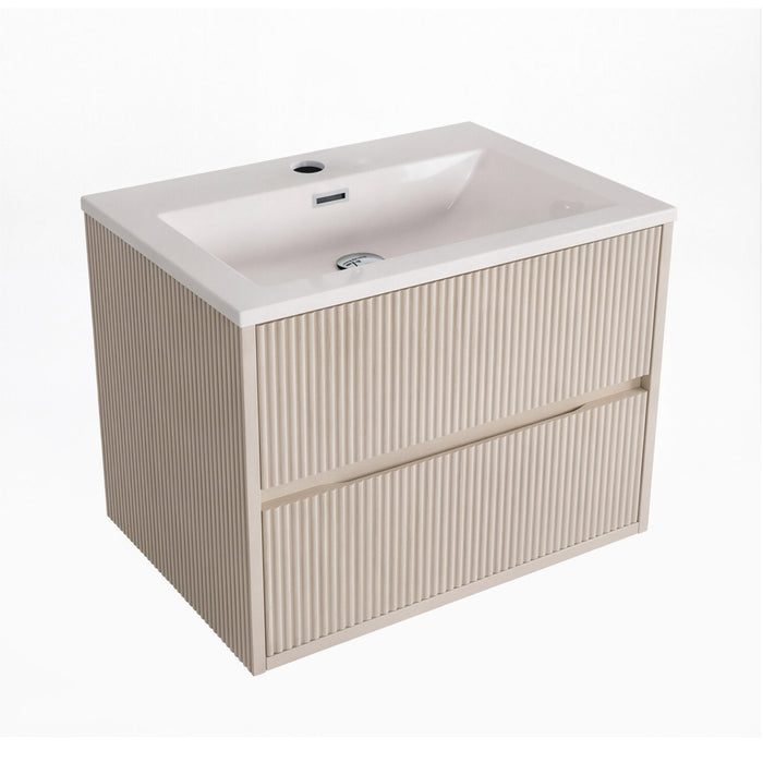 Scudo Linea Square 2 Drawer Wall Hung Vanity Unit with Basin
