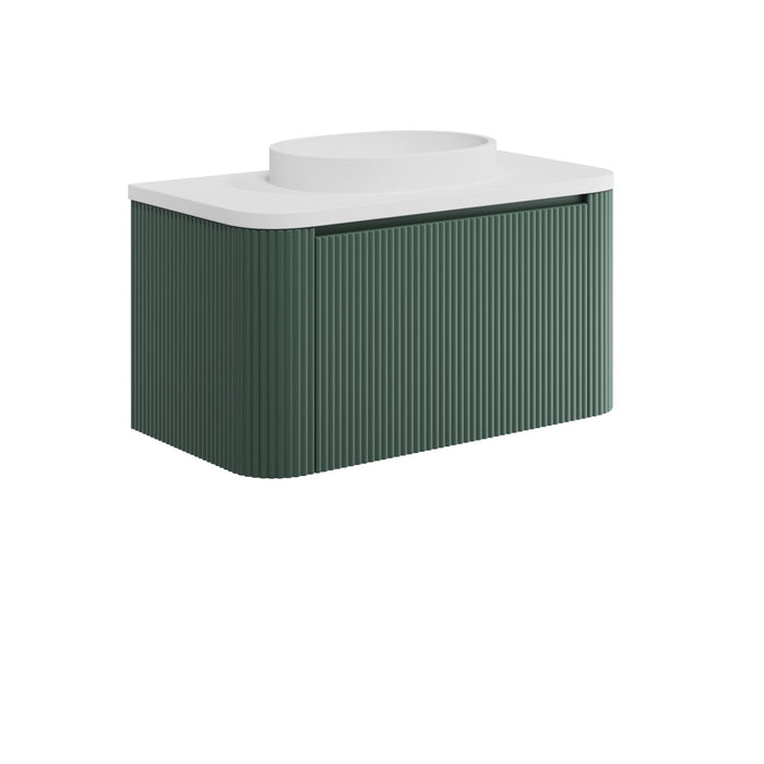 Scudo Linea Curve 1 Drawer Wall Hung Vanity Unit with Integrated Countertop Basin
