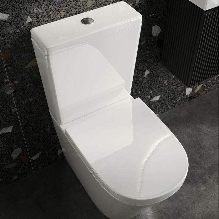 Scudo Linea Rimless Closed Back Close Coupled Toilet with Soft Close Seat