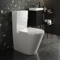 Scudo Linea Rimless Closed Back Close Coupled Toilet with Soft Close Seat