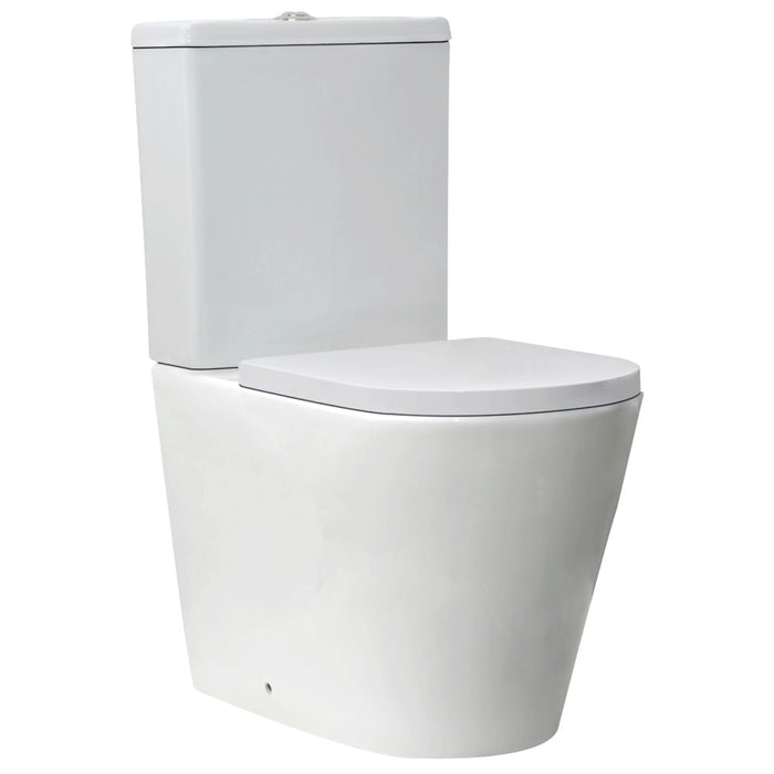 Scudo Linea Rimless Closed Back Close Coupled Toilet with Soft Close Seat