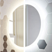 Scudo Lunar Round Illuminated Backlit LED Mirror with Demister Pad