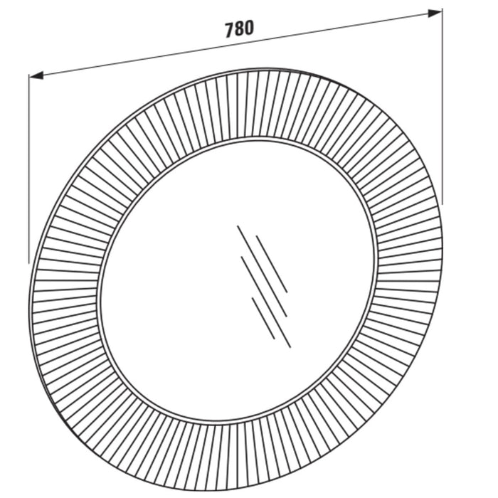 Laufen Kartell All Saints 780 Round LED Illuminated Mirror