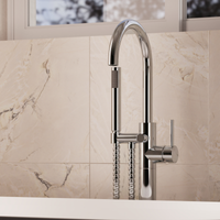 Crosswater Fusion Floorstanding Bath Shower Mixer Tap With Kit - Chrome