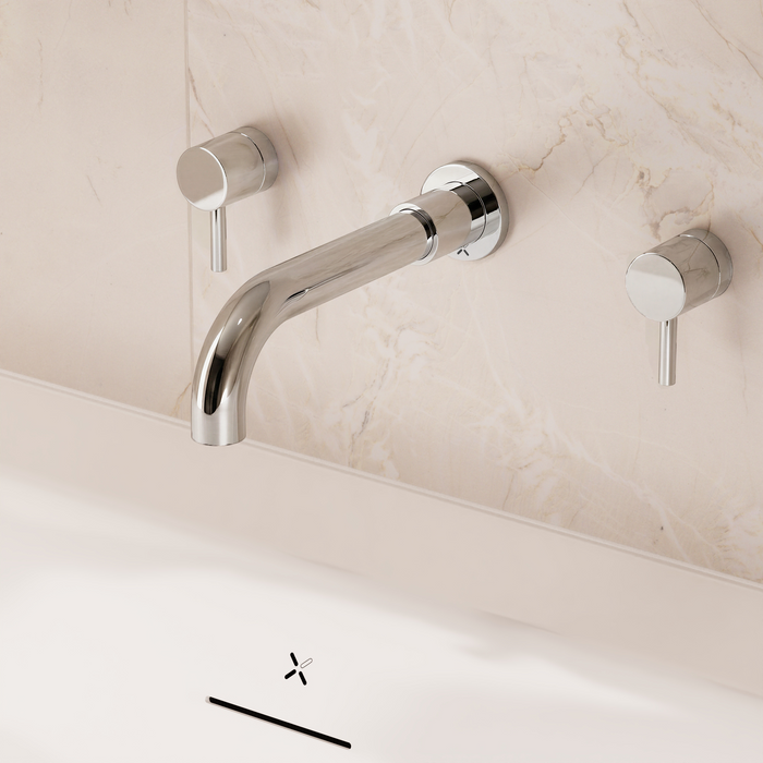 Crosswater Fusion 3 Hole Wall Mounted Bath Filler Tap - Chrome