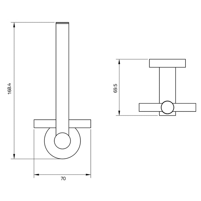 Miller BOND Chrome Spare Roll Holder
