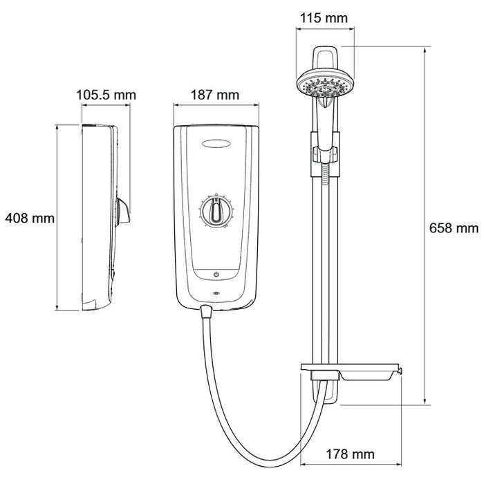 Mira Advance Electric Shower - White