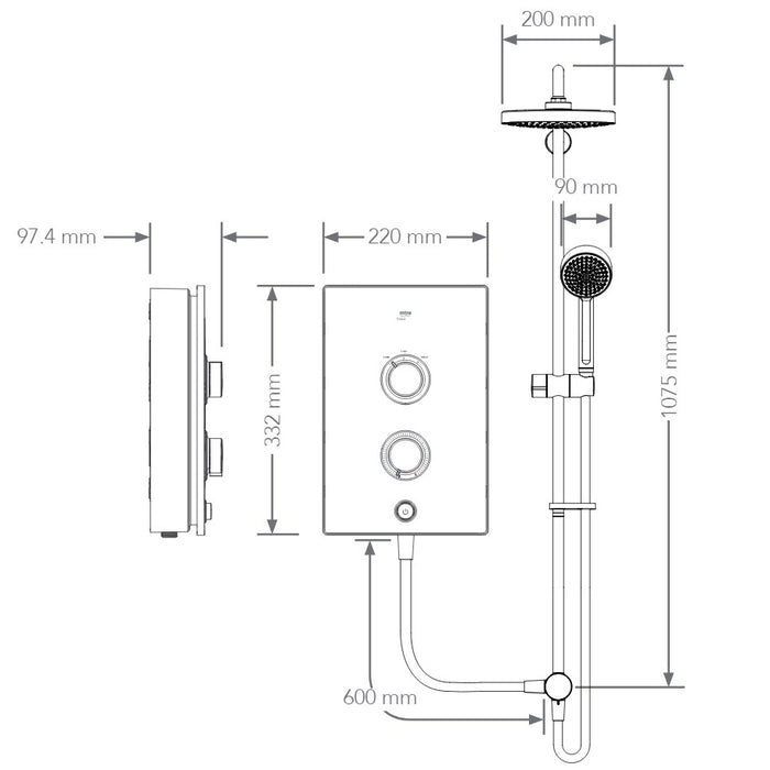 Mira Decor Dual 10.8kW Electric Shower