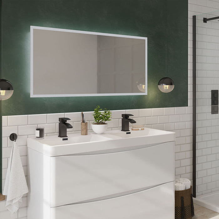 Scudo Mosca Rectangular Illuminated LED Mirror with Demister Pad & Shaver Socket