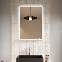 Scudo Charj Rectangular Illuminated LED Mirror with Charging Shelf
