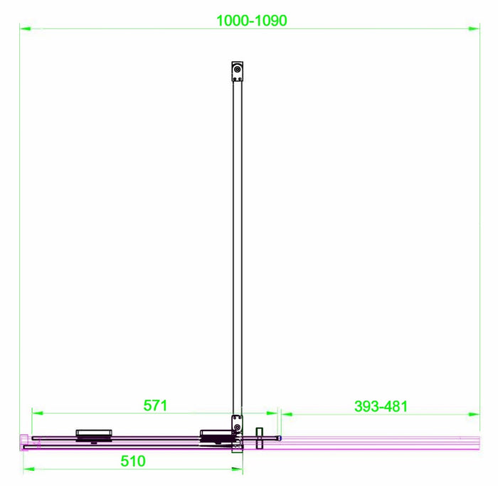 Scudo Momentum 8mm Sliding Shower Door with Side Panel