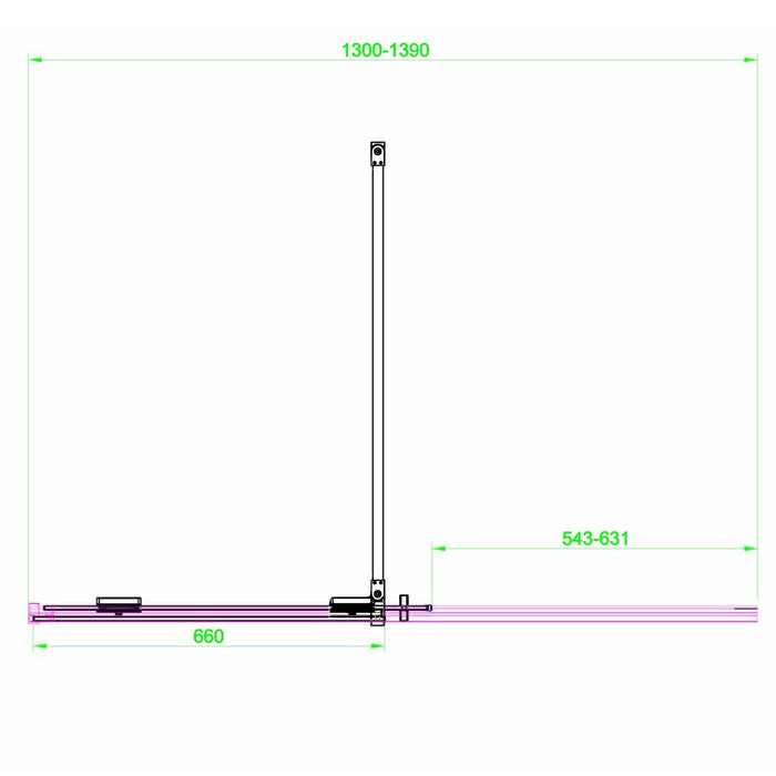 Scudo Momentum 8mm Sliding Shower Door with Side Panel
