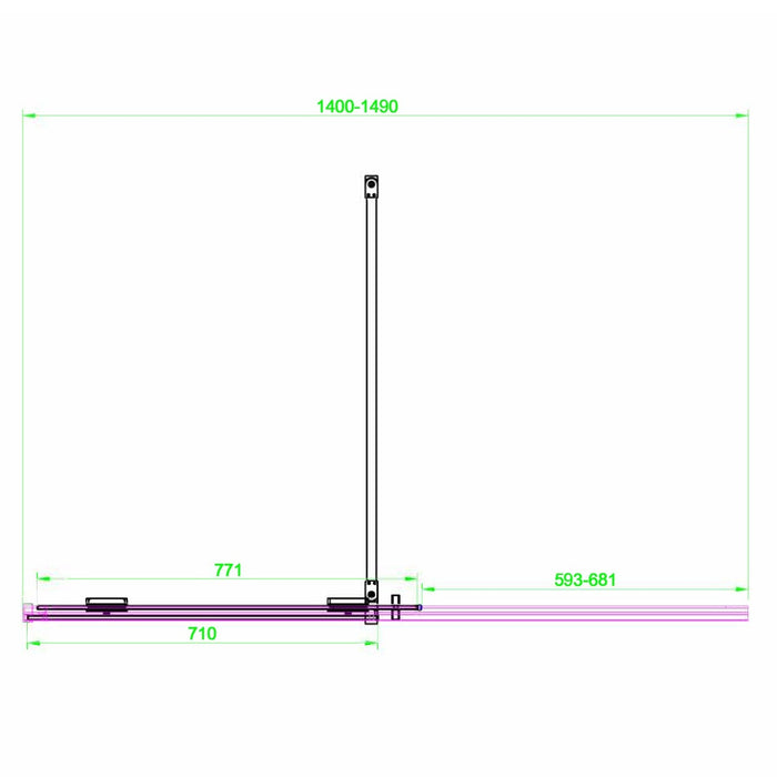 Scudo Momentum 8mm Sliding Shower Door with Side Panel