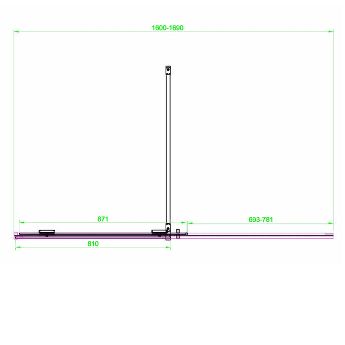 Scudo Momentum 8mm Sliding Shower Door with Side Panel