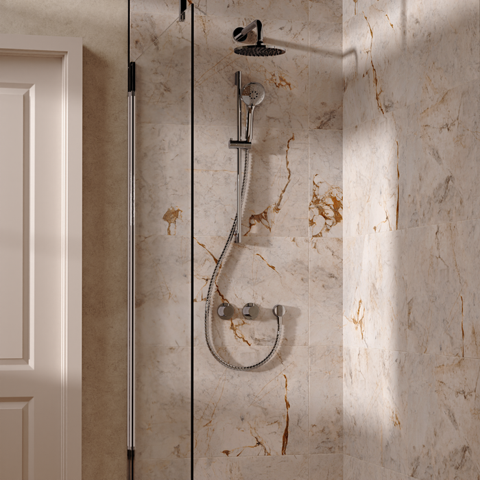 Crosswater Module Shower Set 2 with Fixed Head & Handset