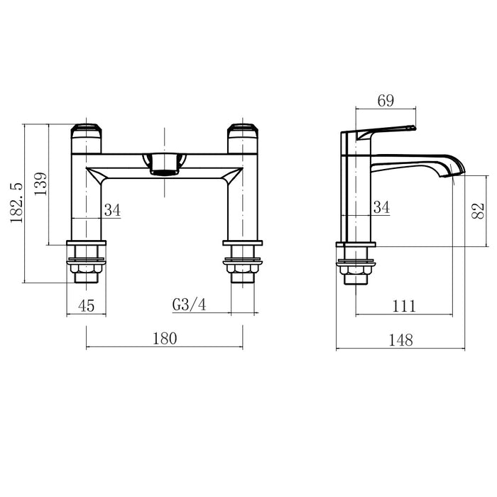 Scudo Montana Bath Filler Tap