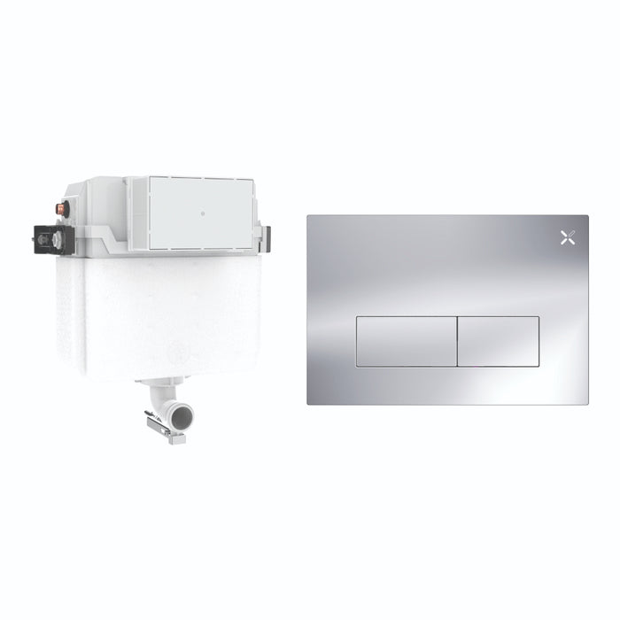 Crosswater MPRO Stainless Steel 460mm Concealed Cistern Set 1
