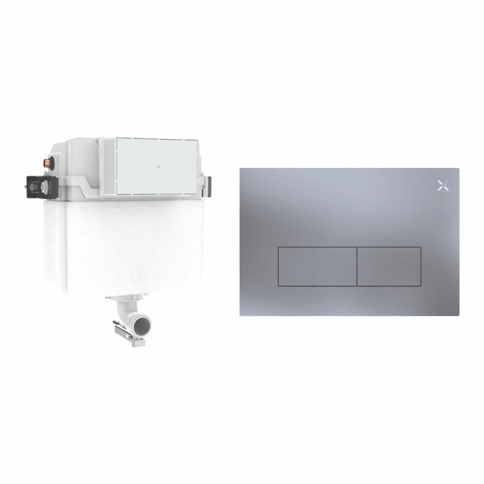 Crosswater MPRO Stainless Steel 460mm Concealed Cistern Set 1