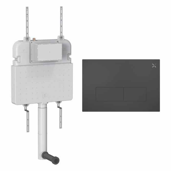 Crosswater MPRO Stainless Steel Tall 530mm Concealed Cistern Set 2