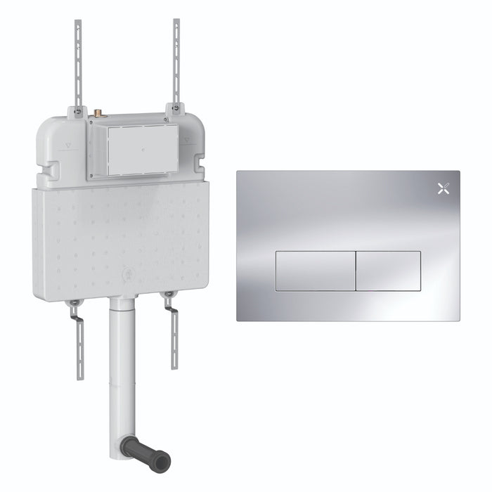Crosswater MPRO Stainless Steel Tall 530mm Concealed Cistern Set 2