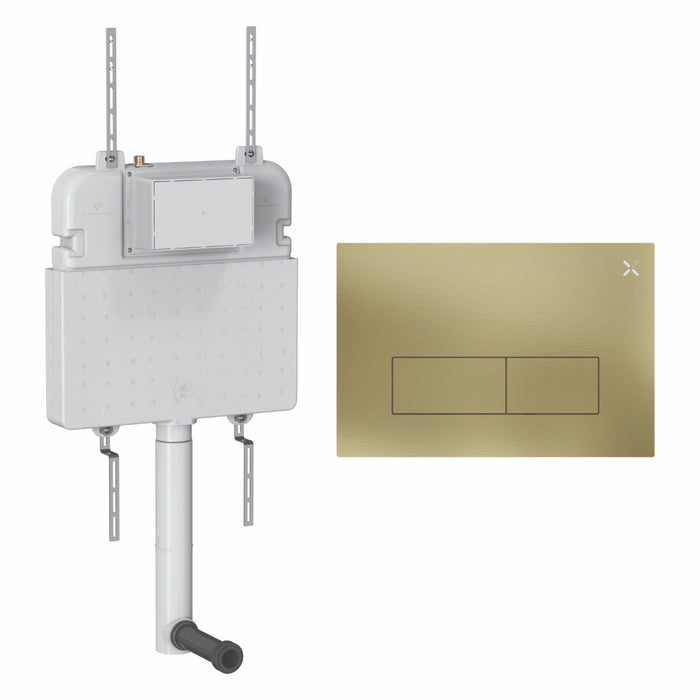 Crosswater MPRO Stainless Steel Tall 530mm Concealed Cistern Set 2