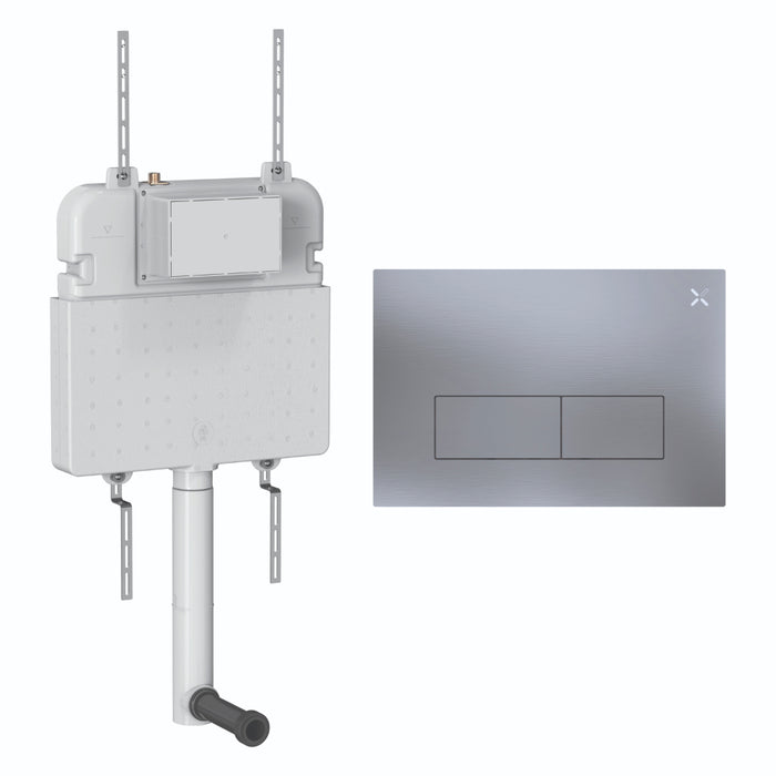 Crosswater MPRO Stainless Steel Tall 530mm Concealed Cistern Set 2
