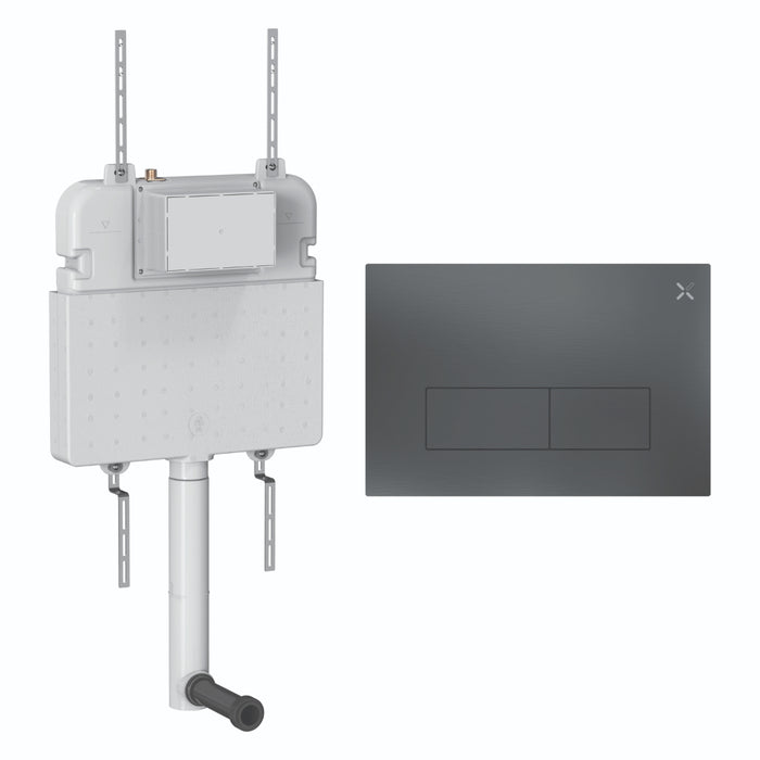 Crosswater MPRO Stainless Steel Tall 530mm Concealed Cistern Set 2