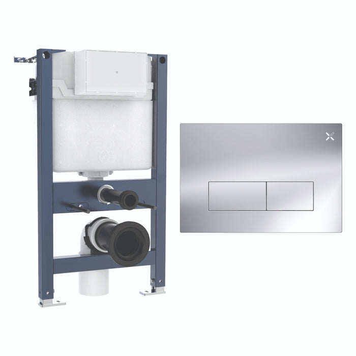 Crosswater MPRO Stainless Steel 820mm Concealed Cistern Toilet Frame Set 1