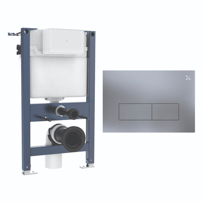 Crosswater MPRO Stainless Steel 820mm Concealed Cistern Toilet Frame Set 1