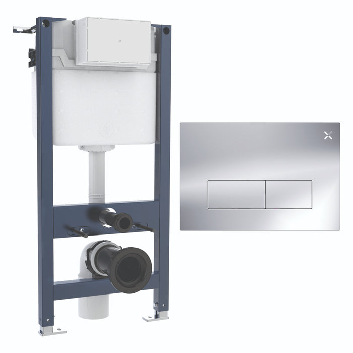 Crosswater MPRO Stainless Steel 980mm Concealed Cistern Toilet Frame Set 2