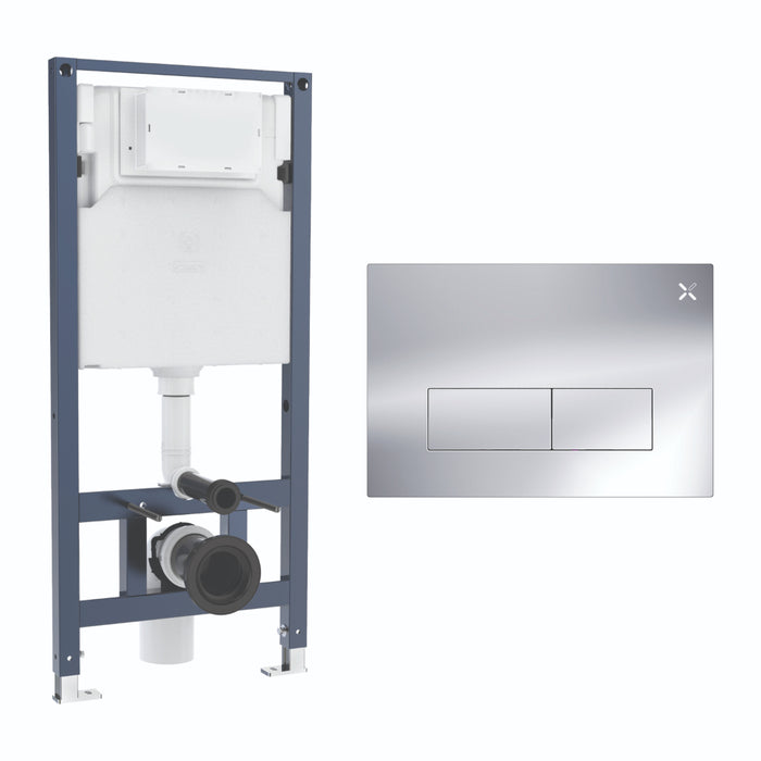 Crosswater MPRO Stainless Steel 1120mm Concealed Cistern Toilet Frame Set 3
