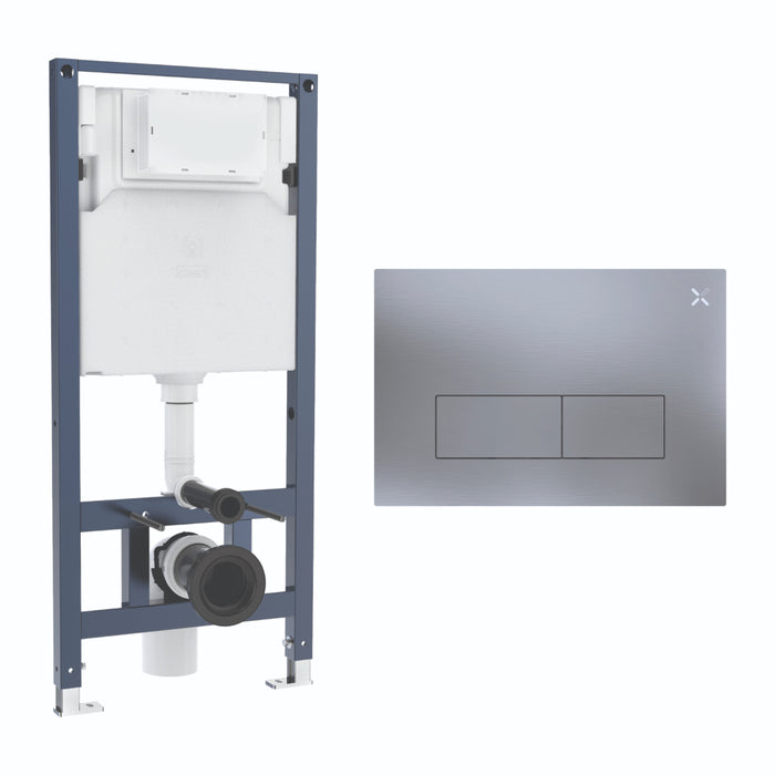 Crosswater MPRO Stainless Steel 1120mm Concealed Cistern Toilet Frame Set 3