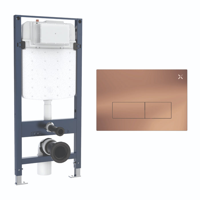 Crosswater MPRO Stainless Steel Slim 1120mm Concealed Cistern Toilet Frame Set 4