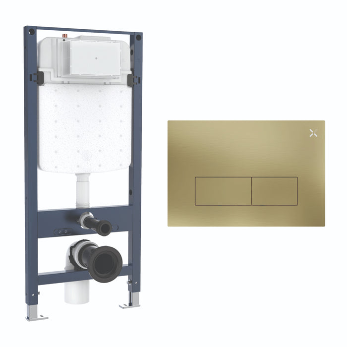 Crosswater MPRO Stainless Steel Slim 1120mm Concealed Cistern Toilet Frame Set 4