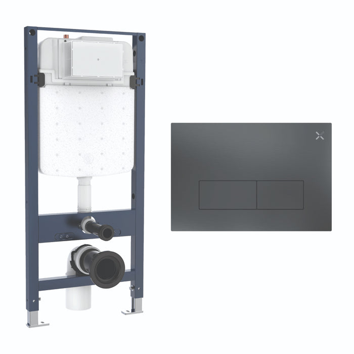 Crosswater MPRO Stainless Steel Slim 1120mm Concealed Cistern Toilet Frame Set 4